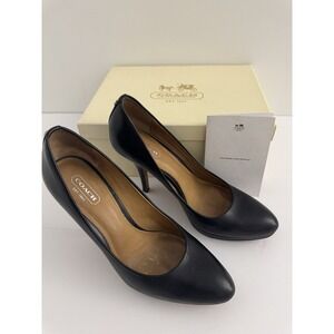 VTG Coach Pumps Caya Semi Matte Calf shoes black Sz 7.5 M